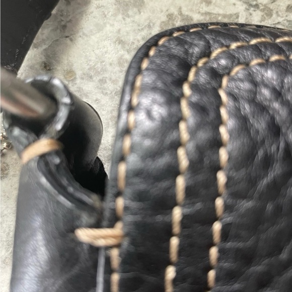 Coach vintage Chelsea black leather pebble single strap shoulder bag - Picture 4 of 12